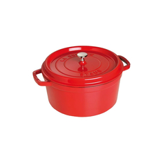 Кокот Staub круглый вишнёвый 28 см, 6,7 л