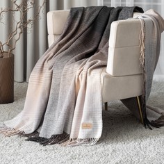 Плед Prime Prive Андерс бежевый/коричневый 150х200+10х2 см