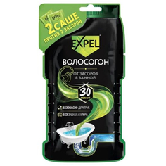 Средство для устранения засоров от волос Expel TS0009 2 шт