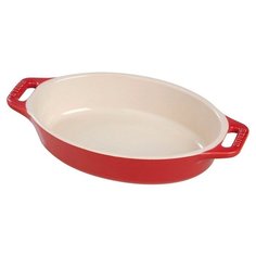 Форма Staub овальная керамическая 29 см вишневая