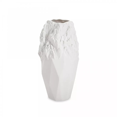 Ваза для цветов Home and Style Gloria белая матовая 25,5 см