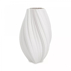 Ваза для цветов Home and Style Ariel белая 34 см