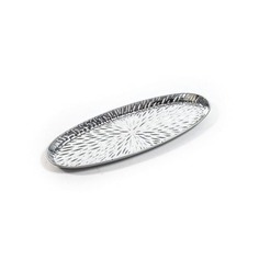 Поднос Mercury Tableware пластиковый серебро 34х12х2 см
