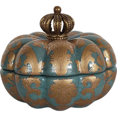 Шкатулка Glasar с короной 10x10x7 см ГЛАСАР