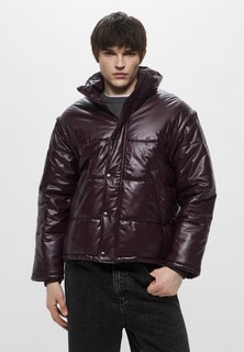 Куртка кожаная утепленная H&M