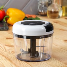 Блендер - овощерезка механический magistro vegan pro, 2 насадки, цвет белый
