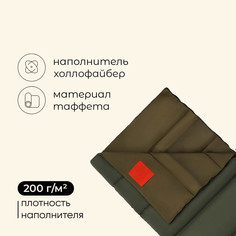 Спальный мешок maclay camping summer, одеяло, 2 слоя, левый, 220х90 см, +10/+25°с