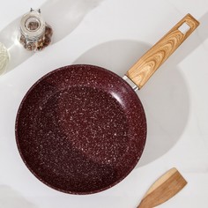 Сковорода natural. brown, d=22 см, кованый алюминий, ручка soft-touch, антипригарное покрытие, индукция, коричневая Magistro