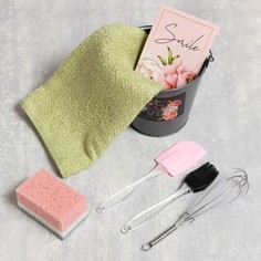 Набор подарочный полотенце лопатка кисть венчик Доляна