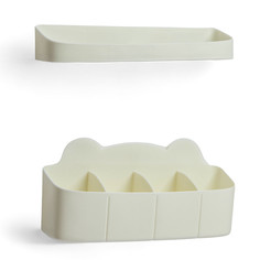 Подставка для зонтов, пластик, 23,5×7,5×11 см, 6,5×23,5×4 см, белая No Brand