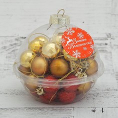 Ёлочные игрушки, шары новогодние , пластик, набор d-2,5 см, 40 шт Зимнее волшебство