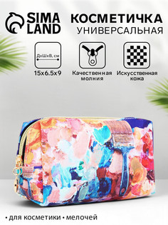 Косметичка на молнии, маленькая, с рисунком No Brand