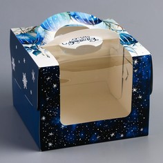 Коробка под бенто-торт с окном Upak Land