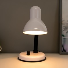 Лампа настольная е27, светорегулятор (220 в) белая 34×14×14 risalux