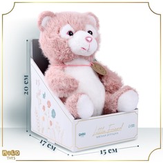 Мягкая игрушка little friend, медведь, цвет розовый, 23 см Milo Toys
