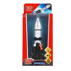 Машина металлическая с функциями "свет" или "звук" Технопарк ROCKET-18SL-WHBK