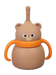 Крошка я, силиконовый поильник, серия мишка, коричневый sl-07274