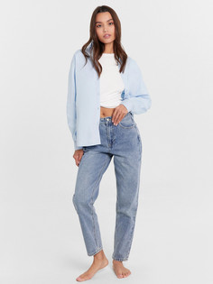 Брюки женские джинсовые mom fit в голубом цвете Mark Formelle