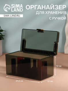 Органайзер для хранения, с ручкой, 21,5 × 12 см, цвет зеленый/золотистый QF