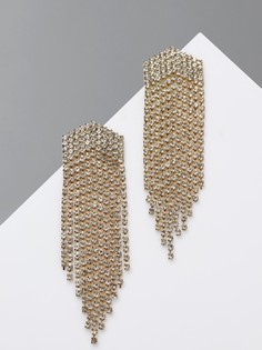 Серьги висячие со стразами QF