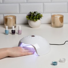 Лампа для гель-лака luazon luf-06, uv/led, 36 вт, 15 диодов, таймер 30/60/90 с, usb, белая
