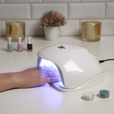 Лампа для гель-лака luazon luf-02, uv/led, 54 вт, 36 диодов, таймер 10/30/60 с, 220 в, белая