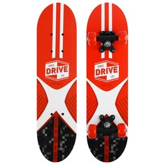 Скейтборд подростковый onlitop sports drive life, 62х16 см, колеса pvc 50 мм, пластиковая рама