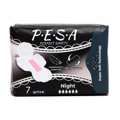Прокладки гигиенические pesa night, 7 шт.