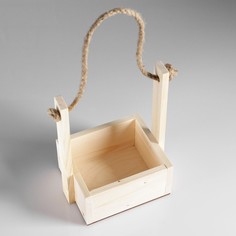 Кашпо деревянное 15×12×25 см Дарим красиво
