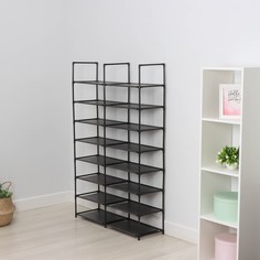Стеллаж для хранения многофункциональный ladо́m, 90×30×142 см, цвет черный