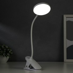 Лампа настольная сенсорная 16109/1 led 4 вт usb акб 3000/6000к белый 9.5×12×44 см risalux