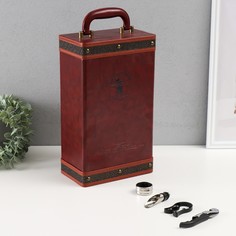 Шкатулка подарочная для 2 бутылок No Brand