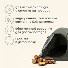 Палатка туристическая, трекинговая maclay baikal cool 2, 2-местная