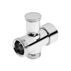 Дивертор zein z745, для смесителя, корпус цинк, круглая гайка, переключатель латунь, хром