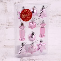 Ёлочные игрушки пластик 10 шт Зимнее волшебство
