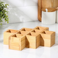 Подставка для бутылок вина доляна, 24,5×17×6,2 см, бамбук