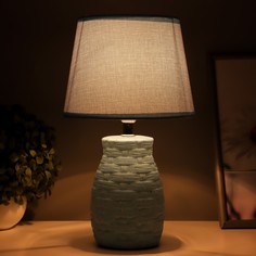 Лампа настольная 16249/1bl е14 40 вт синий/плетенка 20×20×33.5 см risalux