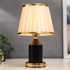 Лампа настольная 16136/1bk e27 40 вт черно-золотой 21×21×34 см risalux