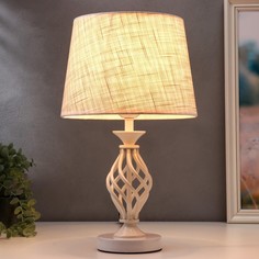 Лампа настольная 16229/1wt е27 40 вт белый 25×25×42 см risalux