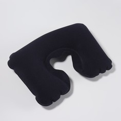 Подушка надувная для шеи, дорожная, 42×26.5 см, синяя Onlitop