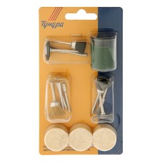 Набор мини-насадок для гравера тундра, щетки, полировальные круги, паста, 3.2 мм, 17 шт. Tundra