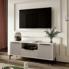 Тумба под тв кимберли, 1345х406х565, кашемир/кашемир No Brand