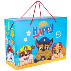 Пакет подарочный-коробка, 40×30×15 см happy, упаковка, щенячий патруль PAW Patrol