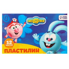 Пластилин смешарики, 12 цветов, 180 г