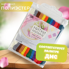 Набор ниток мулине №2, 8 ± 1 м, 12 шт Арт Узор