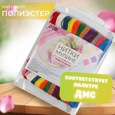 Набор ниток мулине №19, 8 ± 1 м, 12 шт Арт Узор