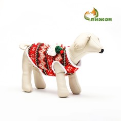 Кардиган с мишкой для собак, новогодний, размер m No Brand