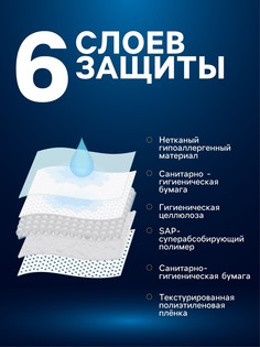 Пеленки для животных шестислойные гелевые, 60 х 60 см, (в наборе 30 шт) Пижон
