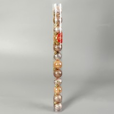 Ёлочные игрушки, шары новогодние , пластик, набор d-4 см, 12 шт Зимнее волшебство