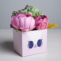 Коробка для цветов с топпером Дарите счастье